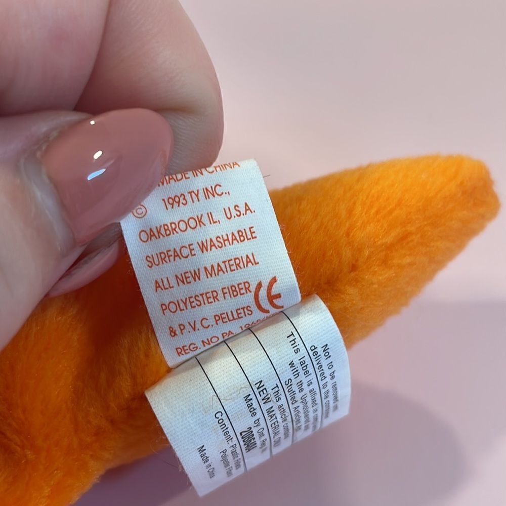 1993 Ty Original Beanie Baby Goldie the Goldfish PVC Pellets Great Used Conditio - Picture 7 of 7